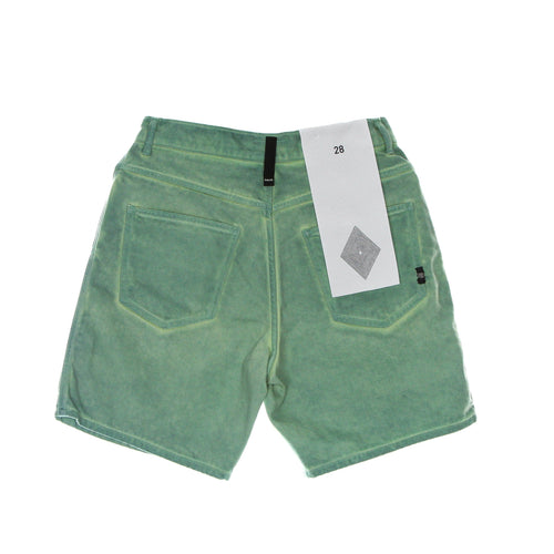 AMISH Jeans Corto Uomo Bermuda Bernie Bull Spray Dyed Green da uomo