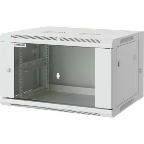 Armadio Rack 19'' a muro 9 unità due sezioni Grigio