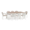 Set tavolo con 8 sedie Ulises in alluminio verniciato per interni