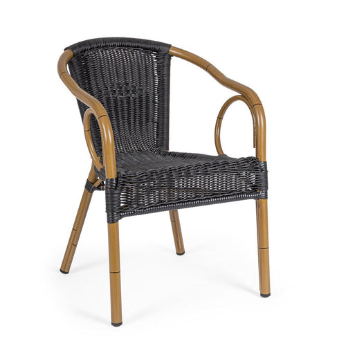 Sedia Cala struttura in alluminio con braccioli per interni ed esterni