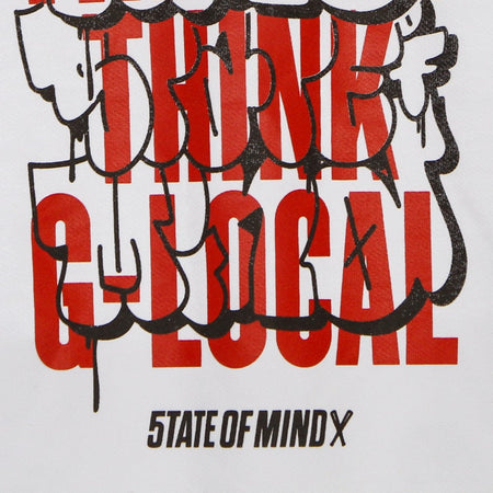 5TATE OF MIND Felpa Leggera Girocollo Uomo Throw Up Crewneck White da uomo