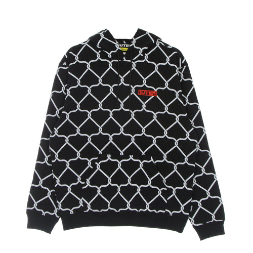 IUTER Felpa Leggera Cappuccio Uomo Net Hoodie Black da uomo