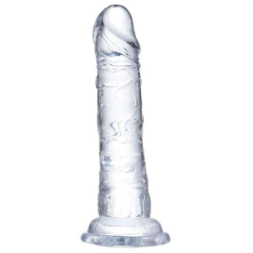 Dildo Trasparente con Ventosa Crystal Glazed 19cm