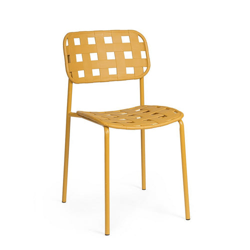 Sedia Clover struttura in acciaio seduta e schienale in polipropilene