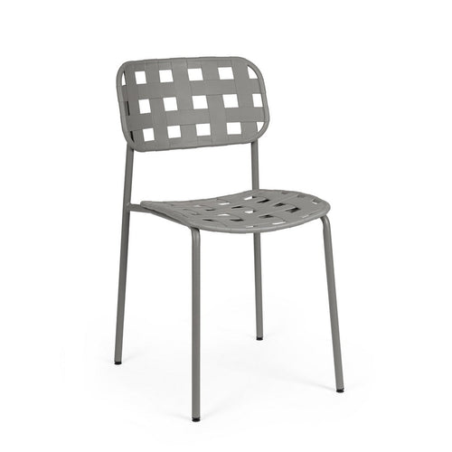 Sedia Clover struttura in acciaio seduta e schienale in polipropilene