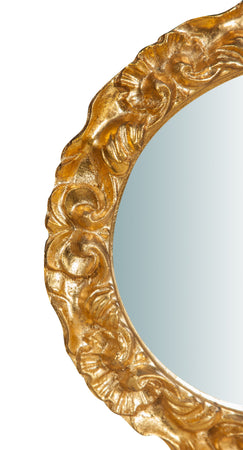 Biscottini Specchiera da parete in legno finitura foglia oro anticato L40XPR3XH40 cm Made in Italy