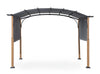 Gazebo Taormina color naturale-antracite, struttura in acciaio per esterno da 3,6 x 3 m