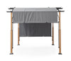 Gazebo Taormina color naturale-antracite, struttura in acciaio per esterno da 3,6 x 3 m