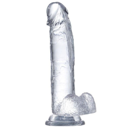 Fallo Anale Vaginale Dildo Trasparente in Jelly 18cm