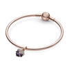 PANDORA - Charm Pendente Viola del Pensiero Luminosa