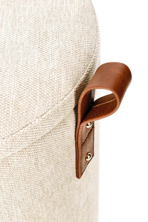 Pouf "Katia" contenitore struttura in MDF rivestimento in poliestere per interno set da 2