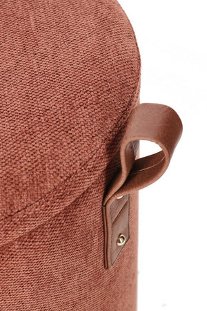 Pouf "Katia" contenitore struttura in MDF rivestimento in poliestere per interno set da 2