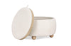 Pouf Irisha sgabello contenitore struttura in MDF rivestimento in poliestere per interno