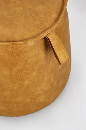 Pouf "Rudina" struttura in MDF rivestimento in semi pelle per interno