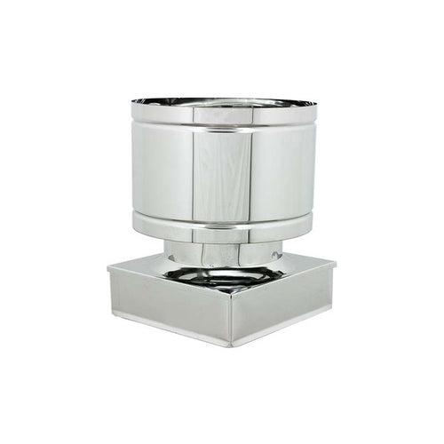 Fumaiolo da 32X52cm tipo botte 4 venti inox AISI 304 base rettangolare