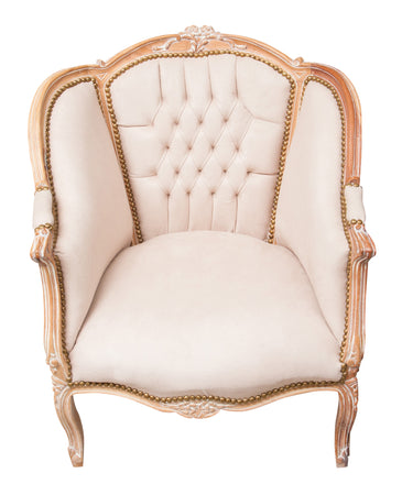 Biscottini Poltrona stile francese Luigi XVI in legno massello di faggio L80XPR82XH94 cm