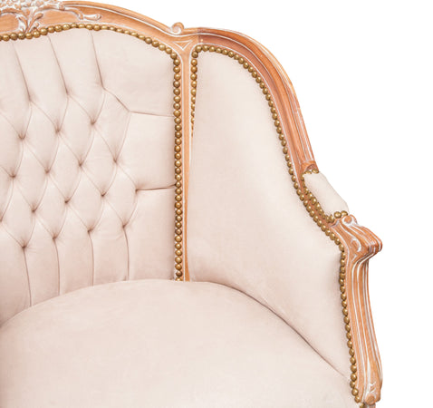 Biscottini Poltrona stile francese Luigi XVI in legno massello di faggio L80XPR82XH94 cm