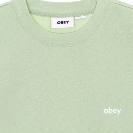 OBEY Felpa Girocollo Uomo Tab Crew Specialty Fleece Cucumber da uomo
