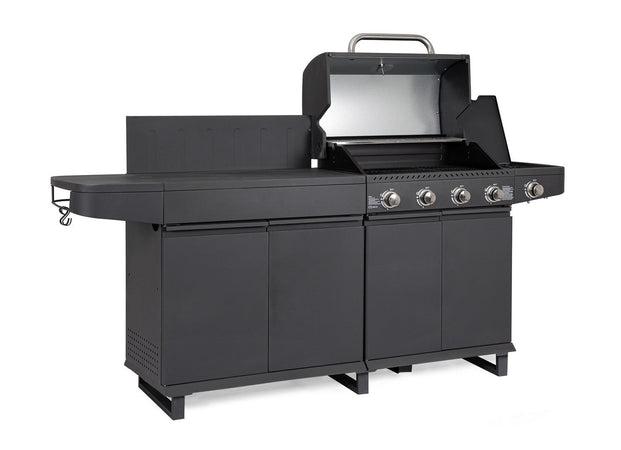 Cucina a gas "Merita" con superfice di cottura in ghisa smaltata