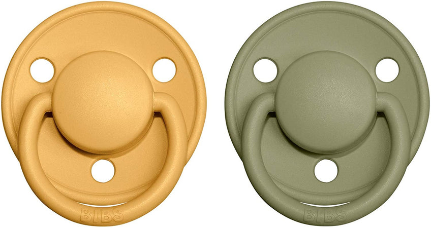 BIBS De Lux Ciuccio Misura 2 (6-18 mesi), Honey Bee / Olive