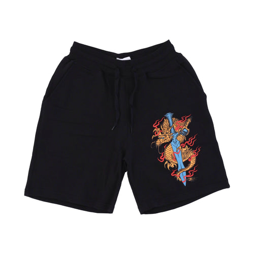 DOOMSDAY Pantalone Corto Tuta Uomo Dragon Sweat Shorts Black da uomo