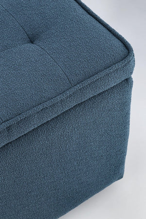 Pouf contenitore "Derrick" struttura in legno di pino rivestimento in poliestere per interno