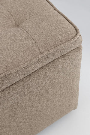 Pouf contenitore "Derrick" struttura in legno di pino rivestimento in poliestere per interno
