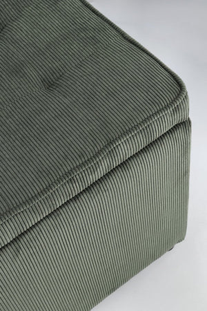 Pouf contenitore "Dylan" struttura in legno di pino rivestimento in poliestere per interno