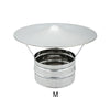 Fumaiolo da 130mm tipo cinese inox base tonda innesto M maschio