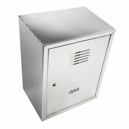 Cassetta inox gas H 45 x L 100 x P 25cm con schienale premontato