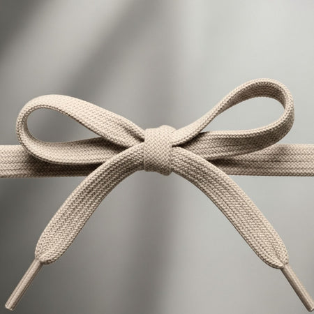 EcoPrice® Lacci Piatti da 4 mm per scarpe sportive e stivali - 2 Paia BEIGE