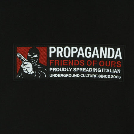 PROPAGANDA Felpa Leggera Cappuccio Uomo Robber Hoodie Black da uomo