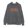 PROPAGANDA Felpa Leggera Cappuccio Uomo Logo Orange Hoodie Grey/orange da uomo
