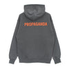 PROPAGANDA Felpa Leggera Cappuccio Uomo Logo Orange Hoodie Grey/orange da uomo