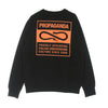 PROPAGANDA Felpa Leggera Girocollo Uomo Label Orange Crewneck Black/orange da uomo