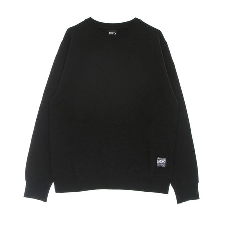 PROPAGANDA Felpa Leggera Girocollo Uomo Label Orange Crewneck Black/orange da uomo