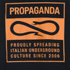 PROPAGANDA Felpa Leggera Girocollo Uomo Label Orange Crewneck Black/orange da uomo
