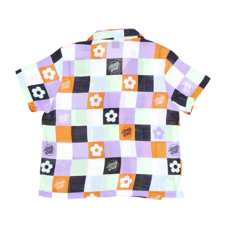 SANTA CRUZ Camicia Manica Corta Donna Patched Up Shirt Patchwork Print da donna