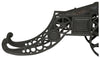 Biscottini Cannone ornamentale in fusione di ghisa L150xPR39xH65 cm finitura nera anticata