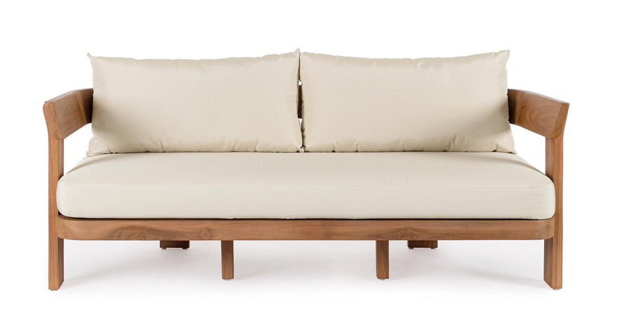 Salottino con cuscini "Evora" in legno teak da giardino e veranda