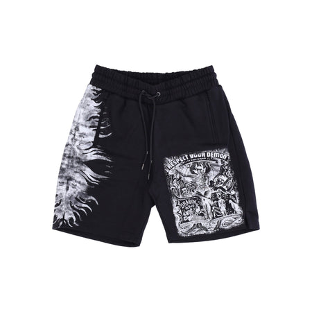 IHS Pantalone Corto Tuta Uomo Respect Your Demon Short Black da uomo