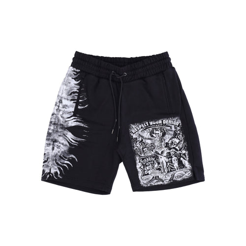 IHS Pantalone Corto Tuta Uomo Respect Your Demon Short Black da uomo