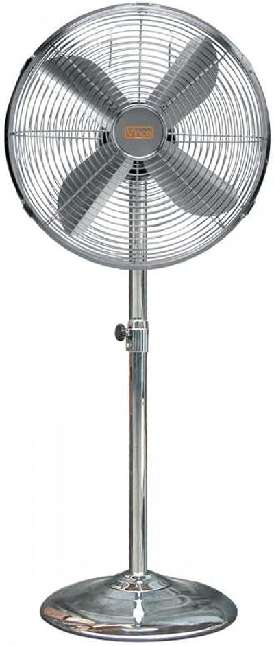VINCO Ventilatore A Piantana in Metallo Cromato 70719 90w Diametro 50
