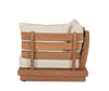 Salottino con cuscini Delgada in legno teak da giardino e veranda