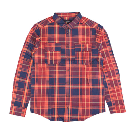 IRIEDAILY Camicia Manica Lunga Uomo Big Valle Shirt Navy/red da uomo