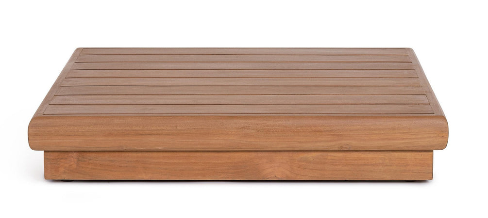 Tavolino "Delgada" struttura in teak per arredo casa 94 x 94 cm