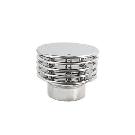 Fumaiolo da 230mm tipo con lamelle inox base tonda innesto M maschio