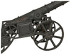 Biscottini Cannone ornamentale in fusione di ghisa L150xPR39xH65 cm finitura nera anticata