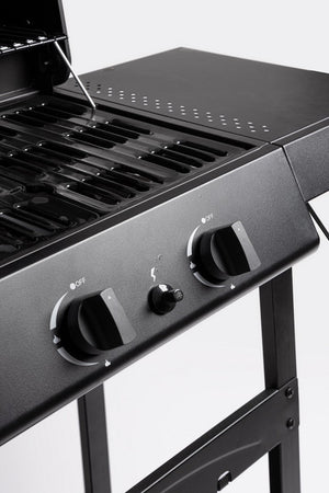 Barbecue a gas "Louis" con bruciatori superfice di cottura in acciaio smaltato