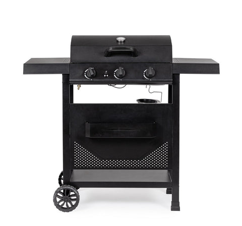 Barbecue a gas "Louis" con bruciatori superfice di cottura in acciaio smaltato